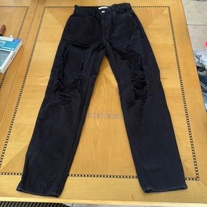 Barely used button front high waisted jeans (all offers will be considered)